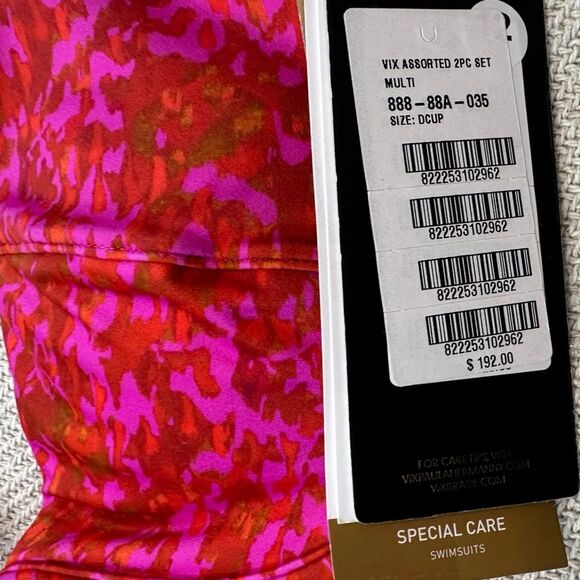 VIX Swim Bikini Top Size XL NWT Underwire Pink Red - Picture 3 of 9